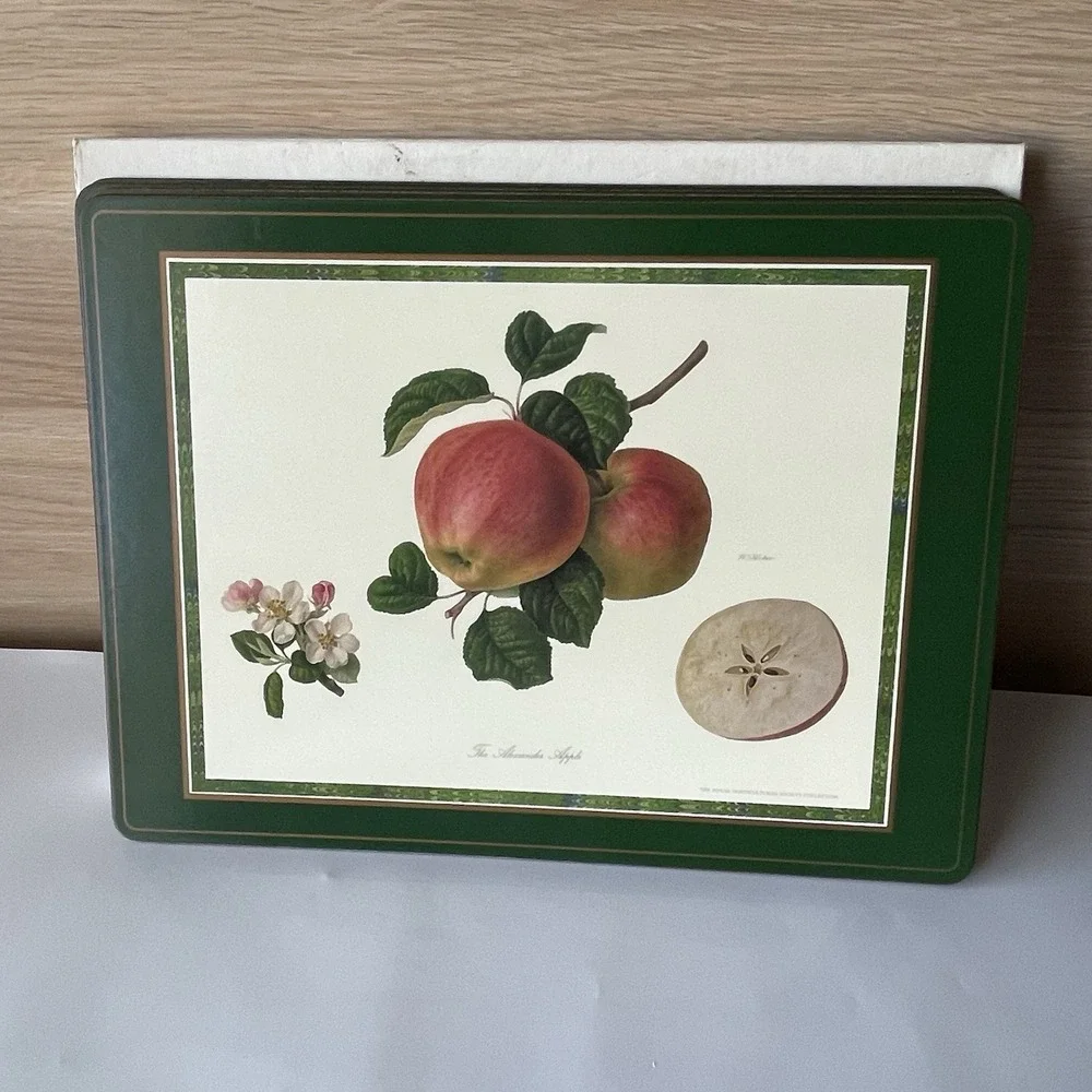 Vintage Pimpernel Placemats Set Of 4 Hooker Fruits Cork Backed Made In Englang